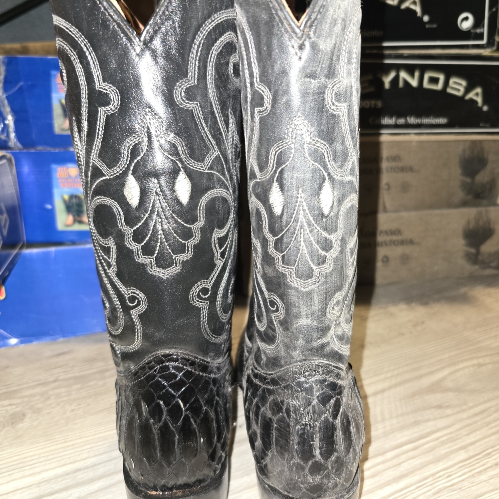 Black Python Western Cowboy Boots - image 7
